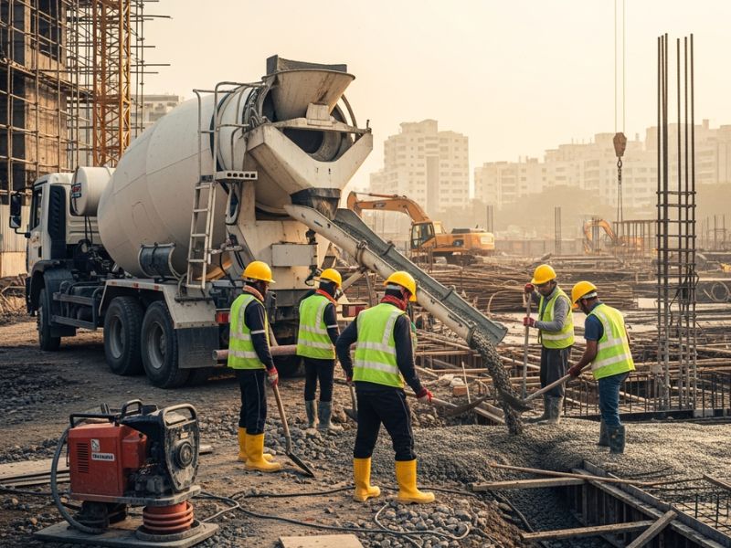 Transit Mixer for Rent daily in Active Delhi Project Work