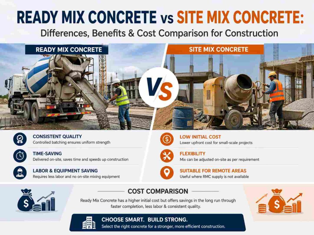 Ready Mix vs Site Mix Concrete Cost Benefits Guide