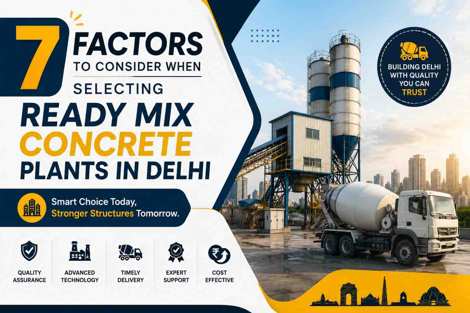 7 Factors to Consider When Selecting Ready Mix Concrete Plants in Delhi