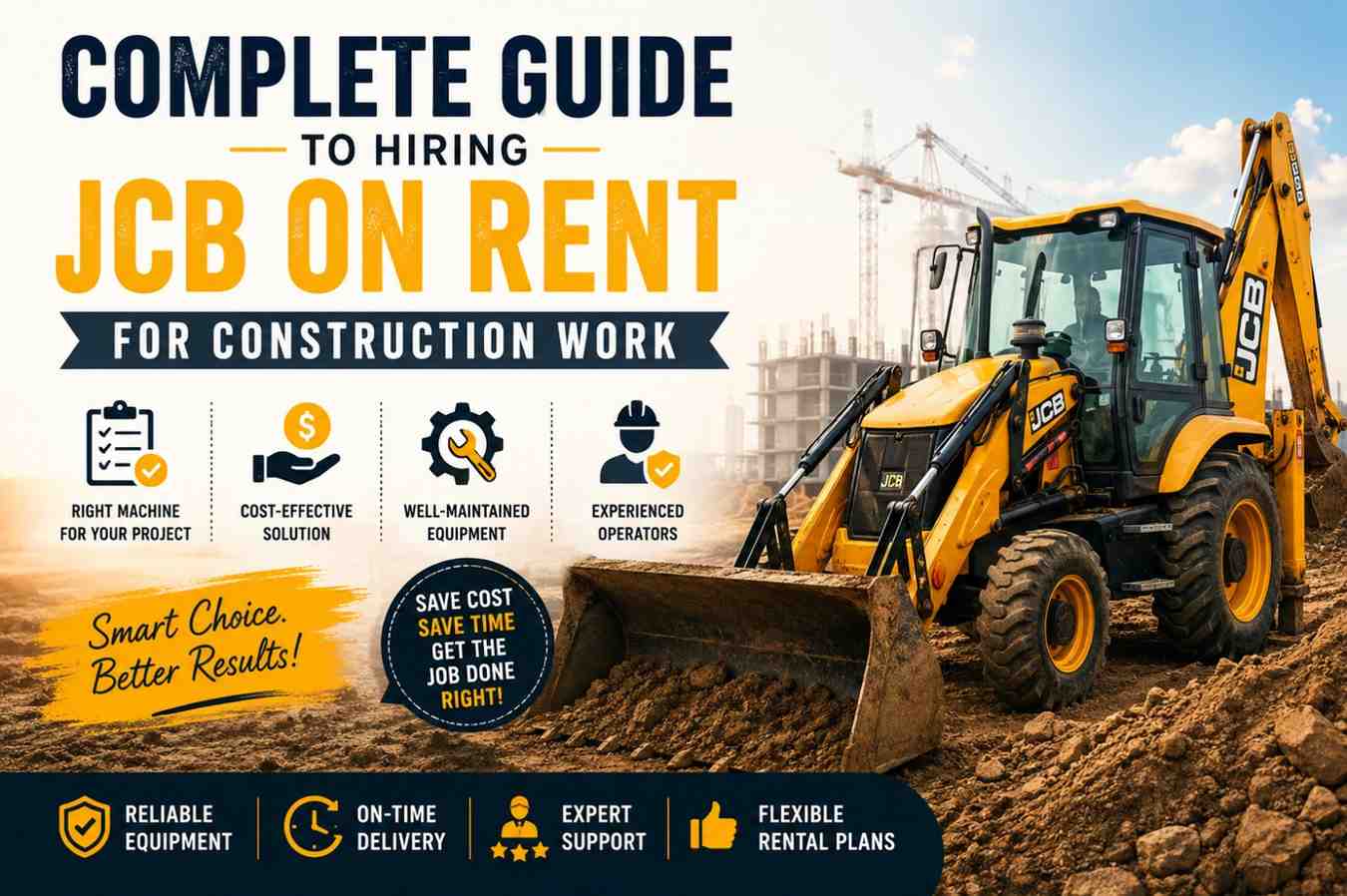 Jcb on rent in Delhi - Spectrum Concrete Pvt Ltd