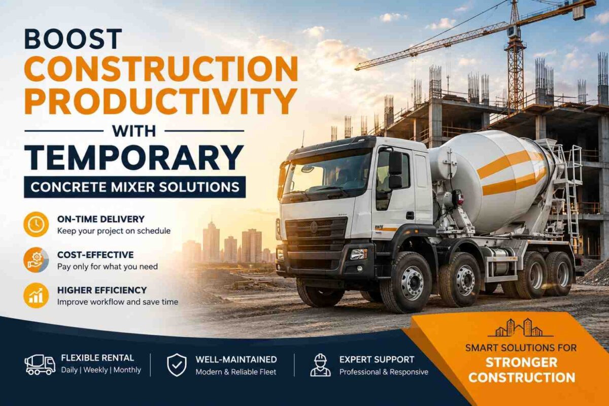 Boost Construction Productivity with Temporary Concrete Mixer Solutions